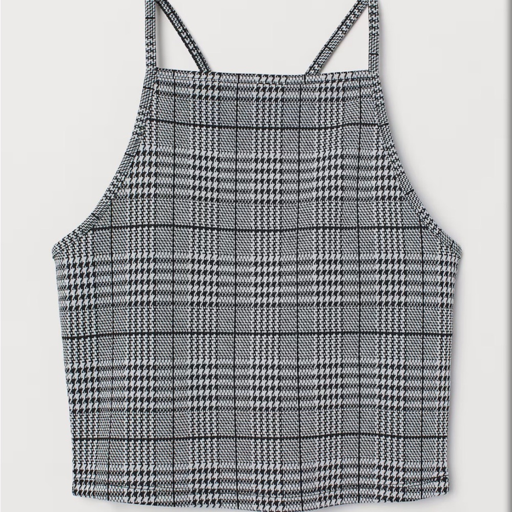 Cropped, soft jersey top in a narrow cut at the top with a racer back H&M Small